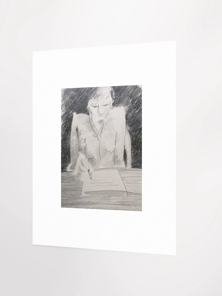 Sloy Writing (pencil sketch) undated print product image (3)