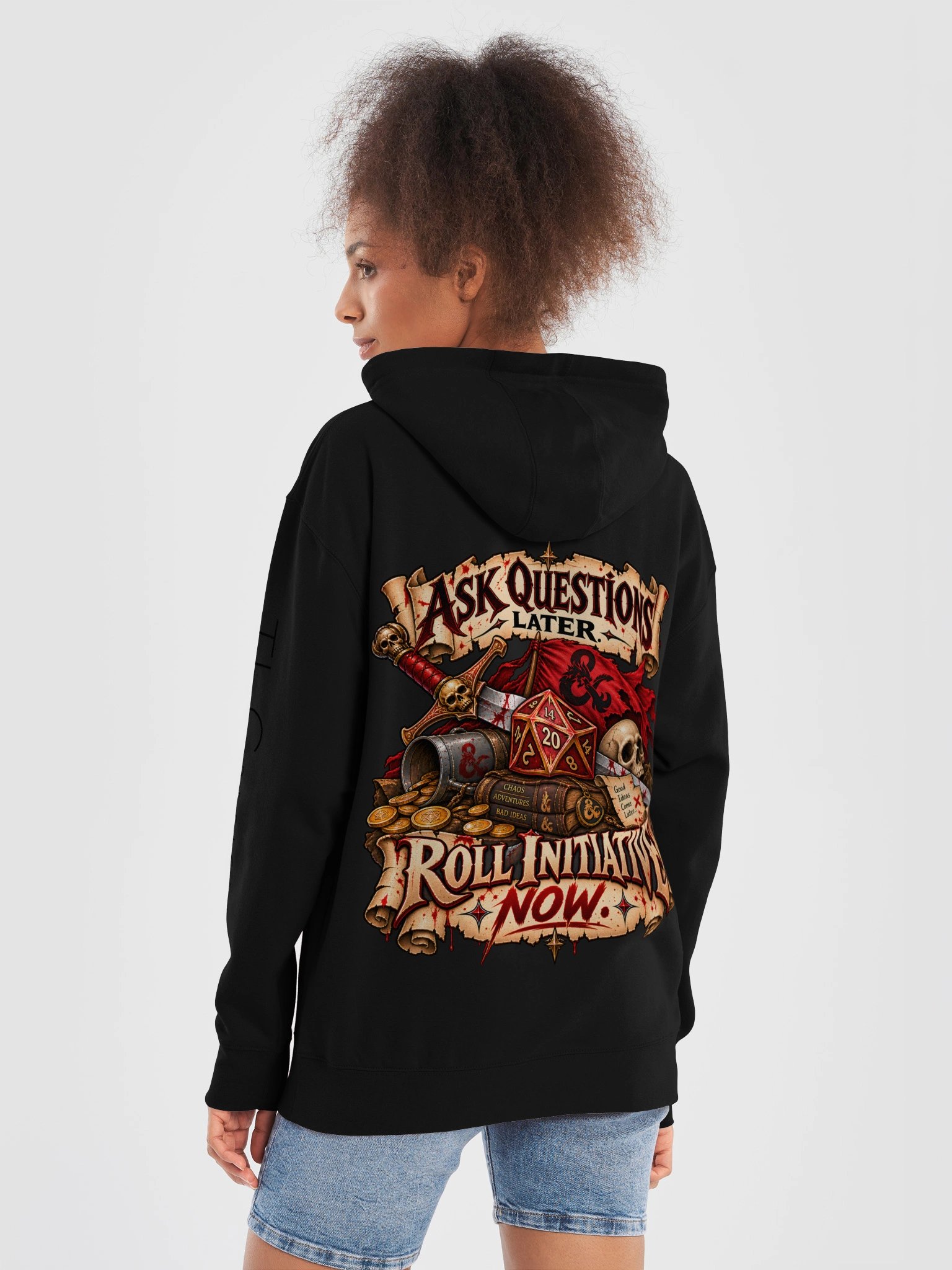 Roll Initiative Now Fantasy RPG Hoodie product image (1)