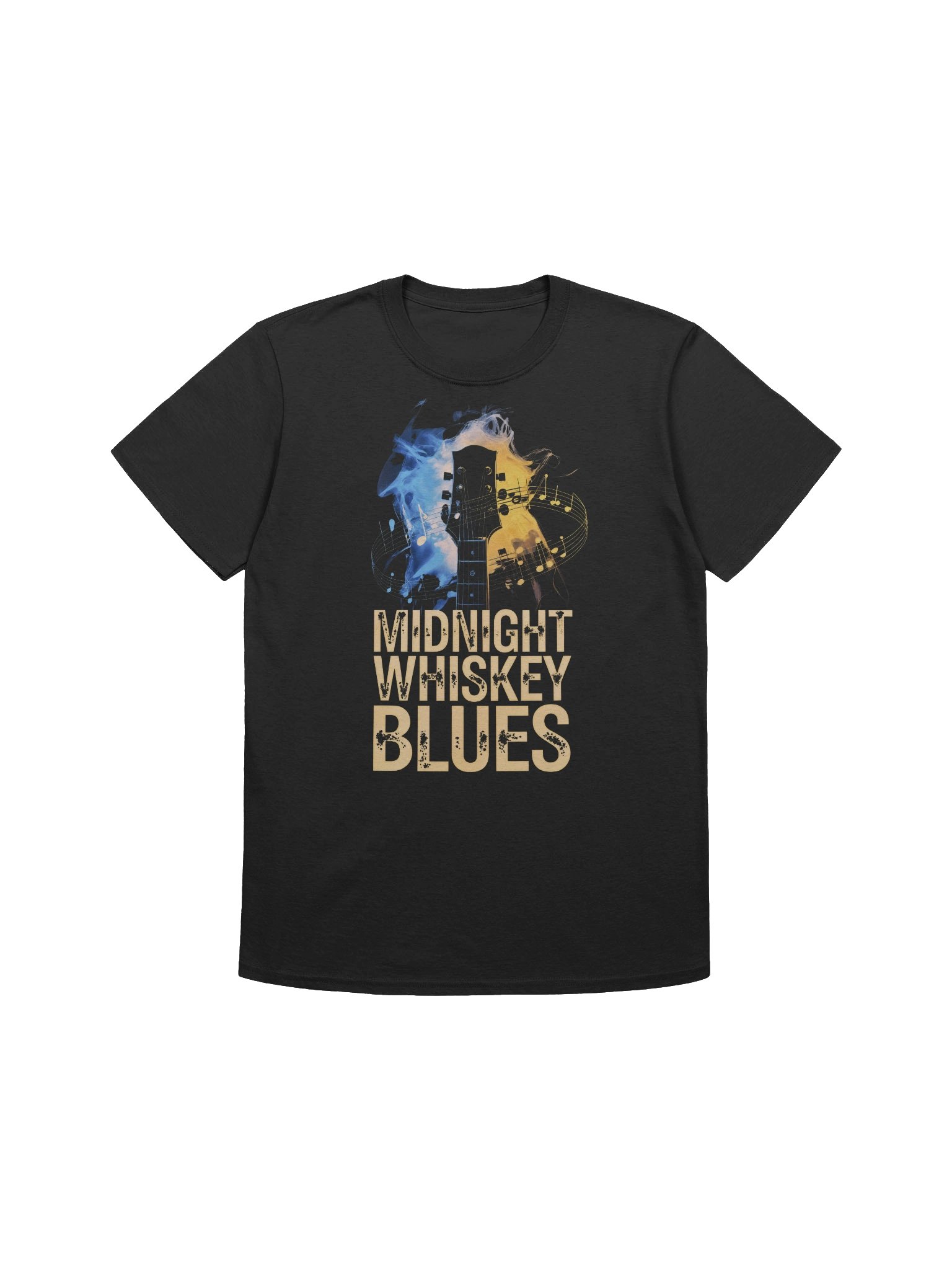 Midnight, Whiskey, Blues - Unisex Softstyle Tee (The Slogan Series) product image (1)