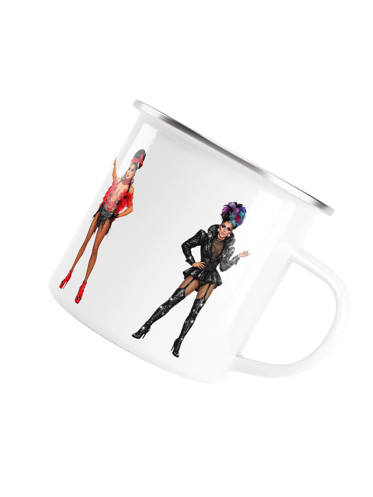 "Season 4 Looks" Wraparound Enamel Mug product image (5)