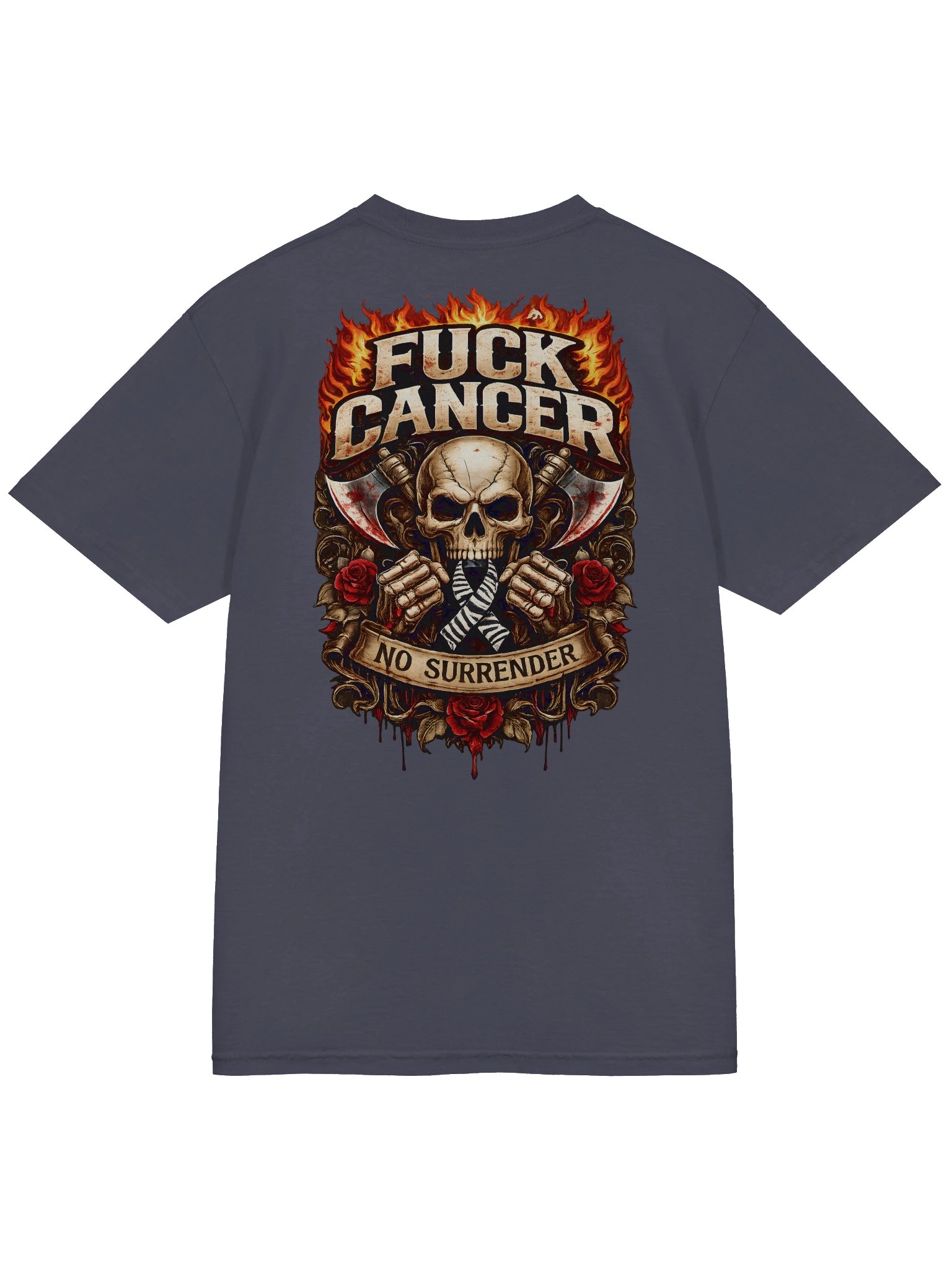 NO SURRENDER “F*CK CANCER” HOODIE (Zebra Ribbon Edition) product image (24)