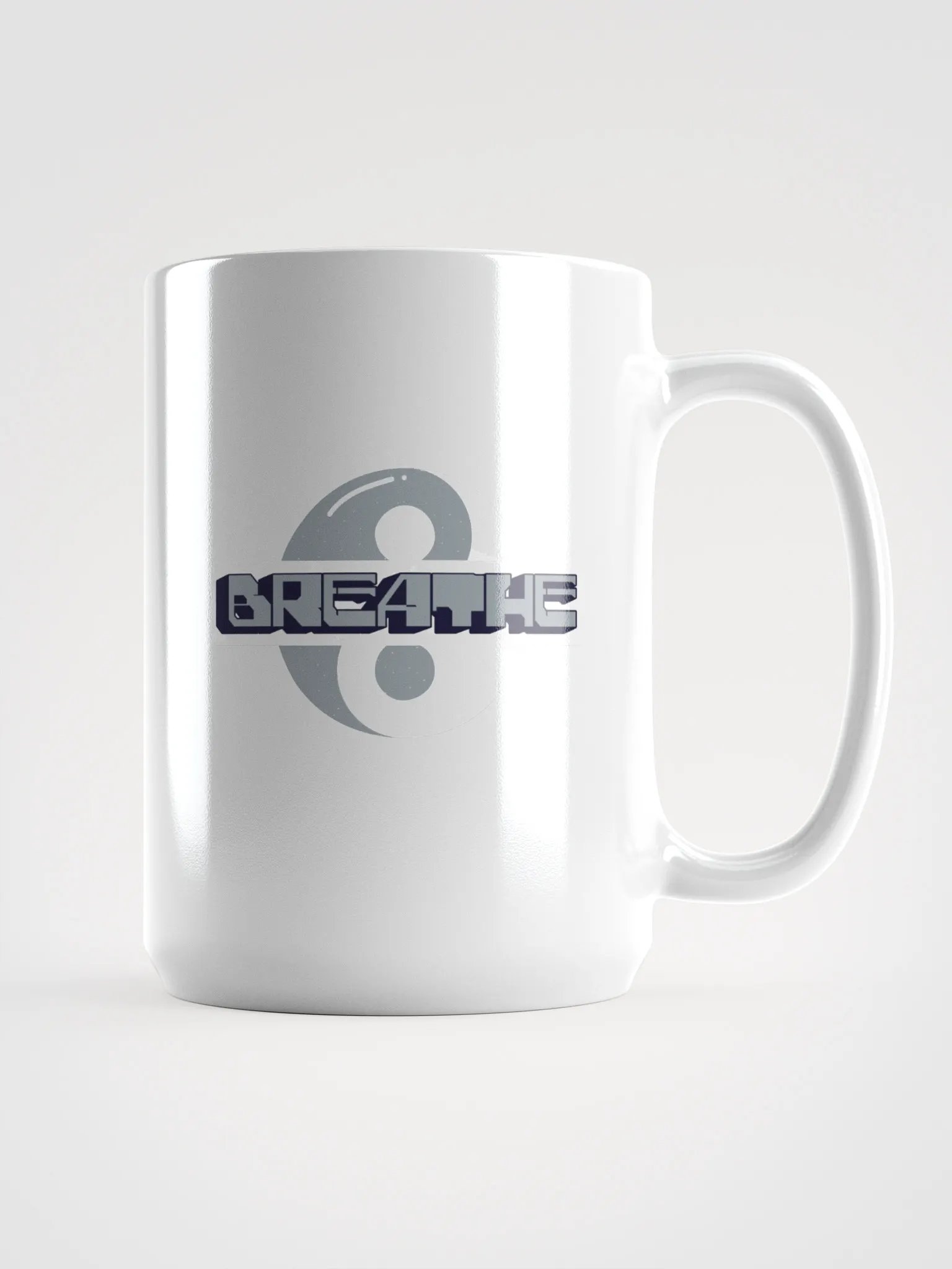 Breathe White Glossy Mug | Sip in Style and Mindfulness product image (1)