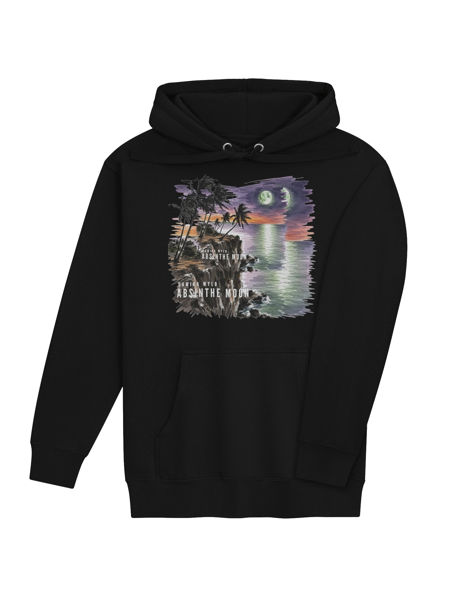 Absinthe Moon Unisex Hoodie Sketch Design (Official Artist Merch) product image (5)