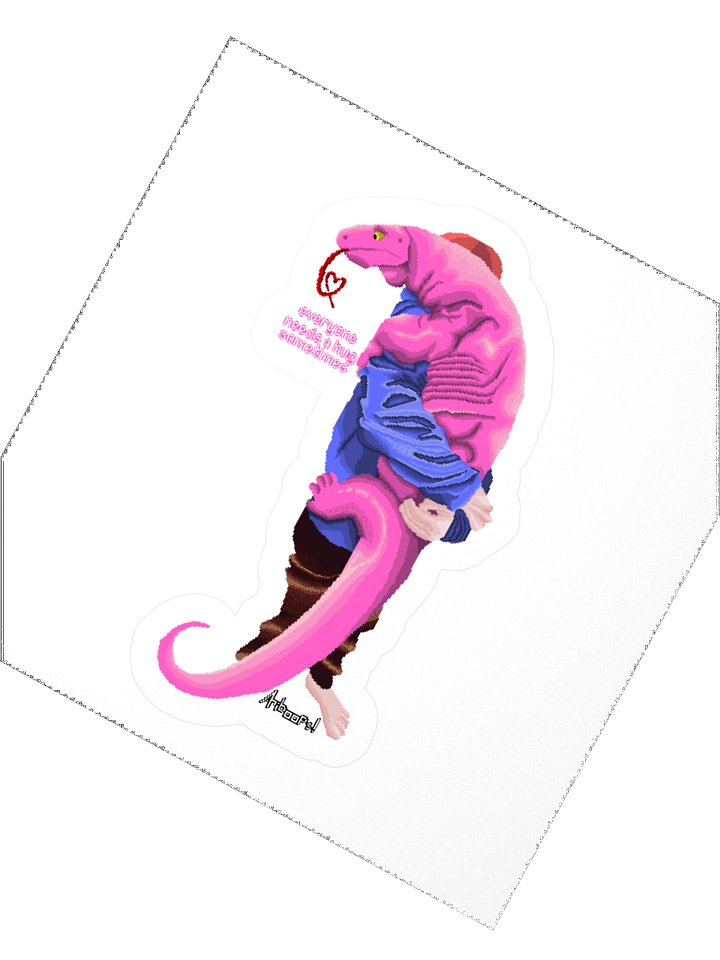 February 2026 Sticker "Lizard Hug" product image (6)
