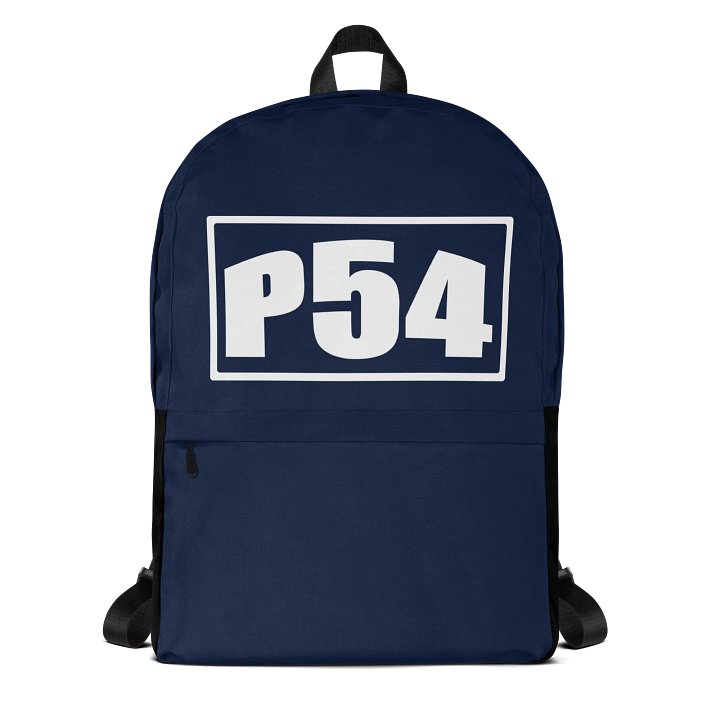 P54 Bold Letter Blue Backpack product image (1)