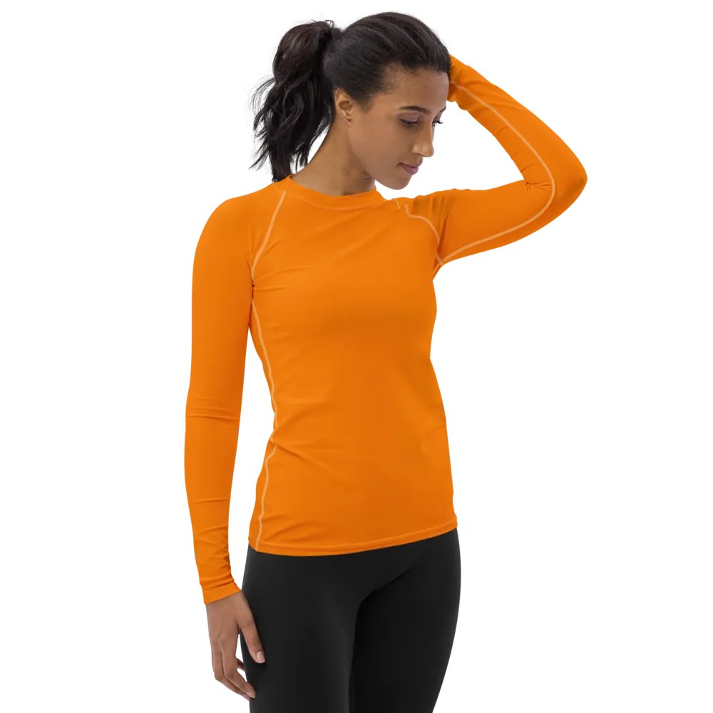 Plain Color Orange Rash Guard product image (4)
