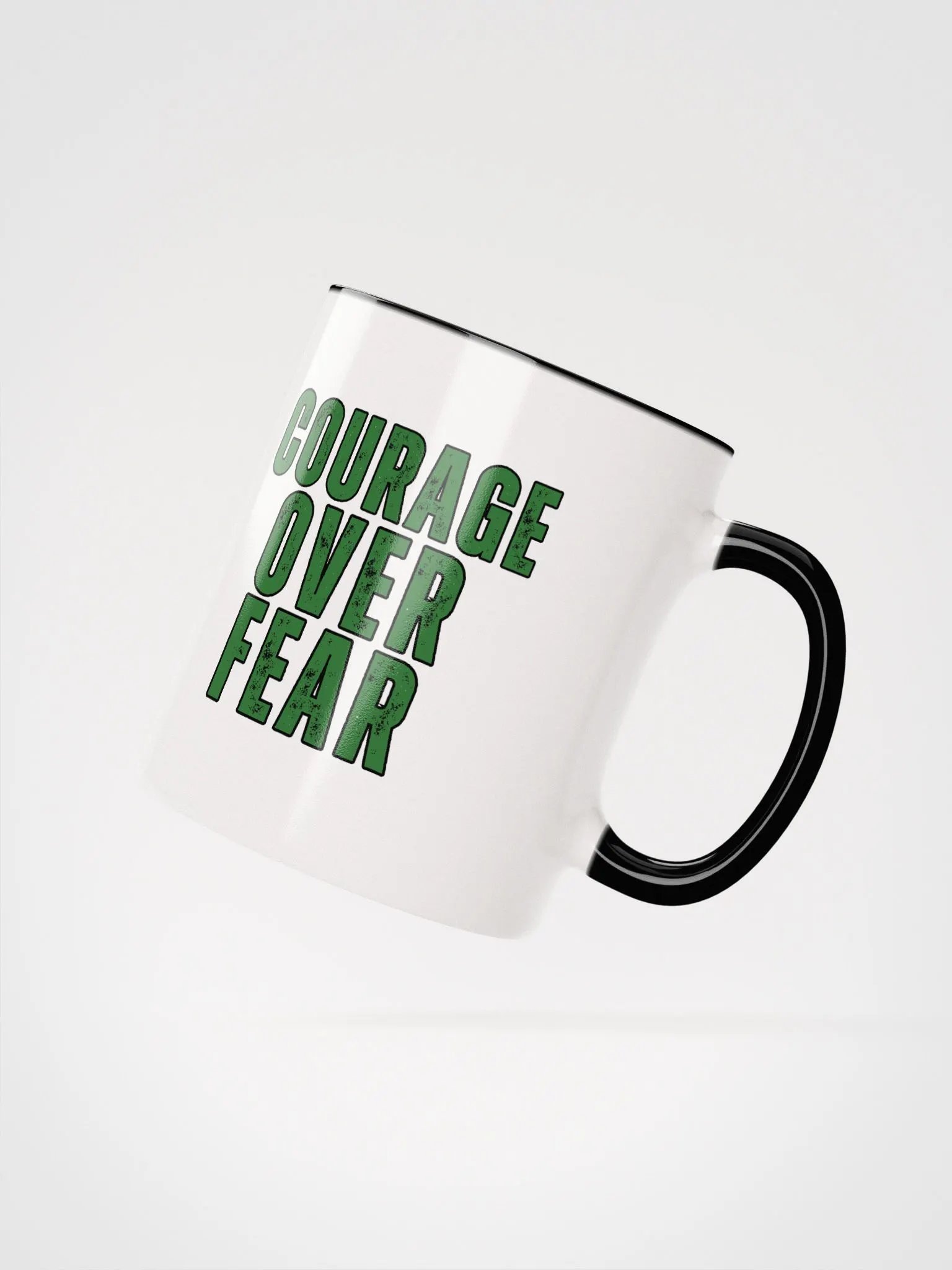 Courage Over Fear Distressed Ceramic Mug product image (2)