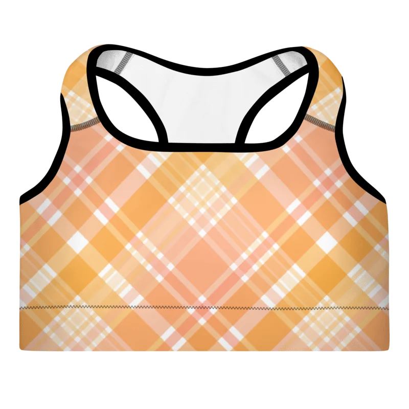 Sunset Plaid Delight Sports Bra product image (3)