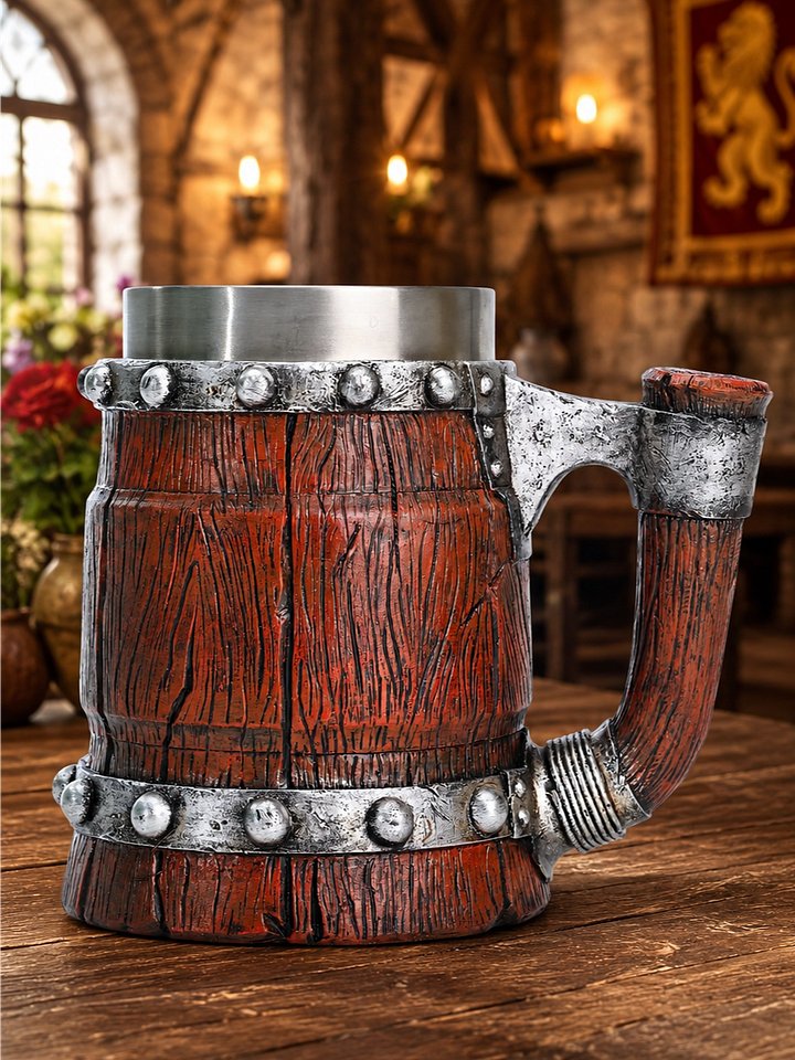 The Armored Kingdom Aleforge of the Ancient Mug-Classic Wooden Texture-Rugged Detailing product image (1)