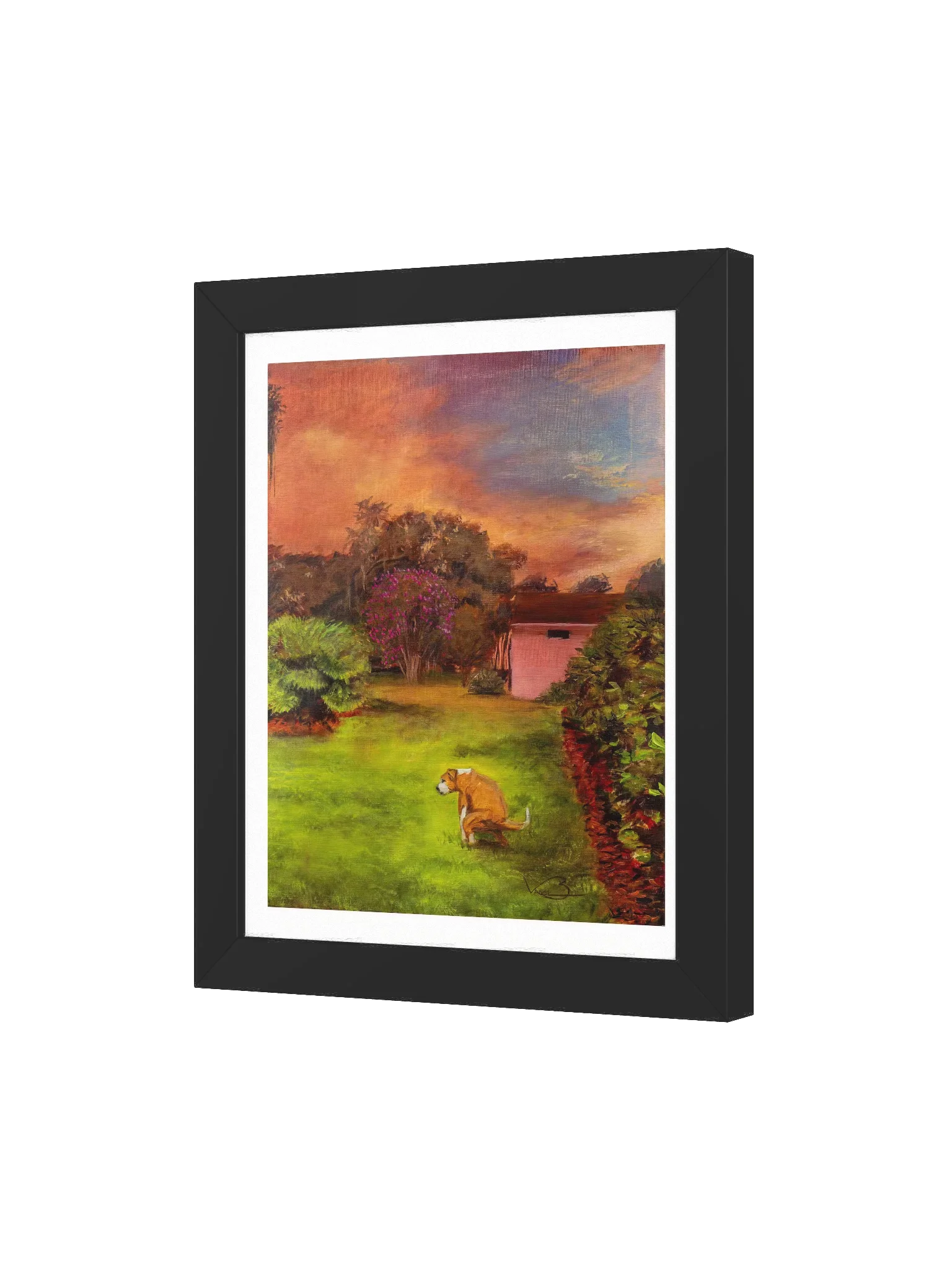 A Not So Private Sunset (Oil Painting) | Framed Matte Print product image (10)