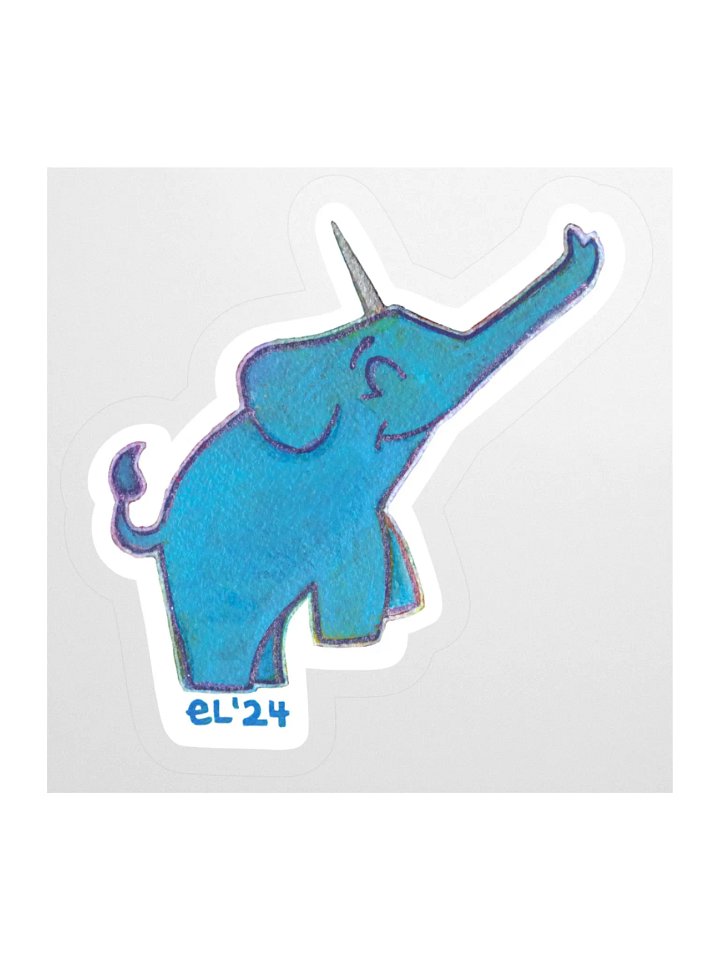 Elephant Unicorn Sticker product image (1)