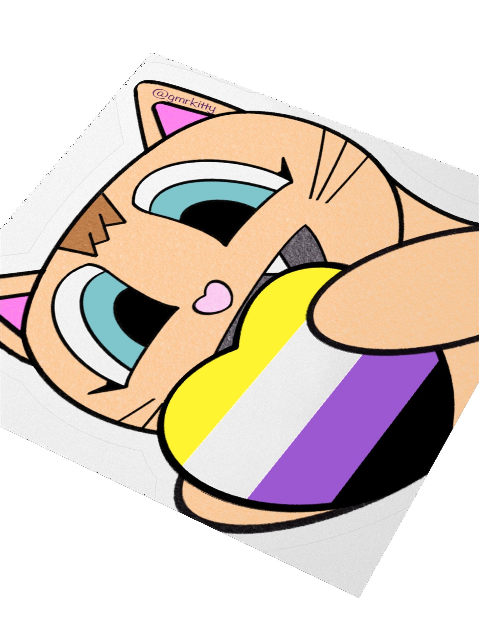 Enby Pride Kitty Sticker product image (9)