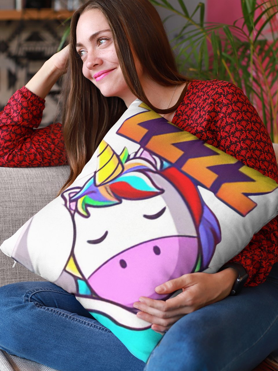 Sleepy Cushion - One Side Print product image (1)