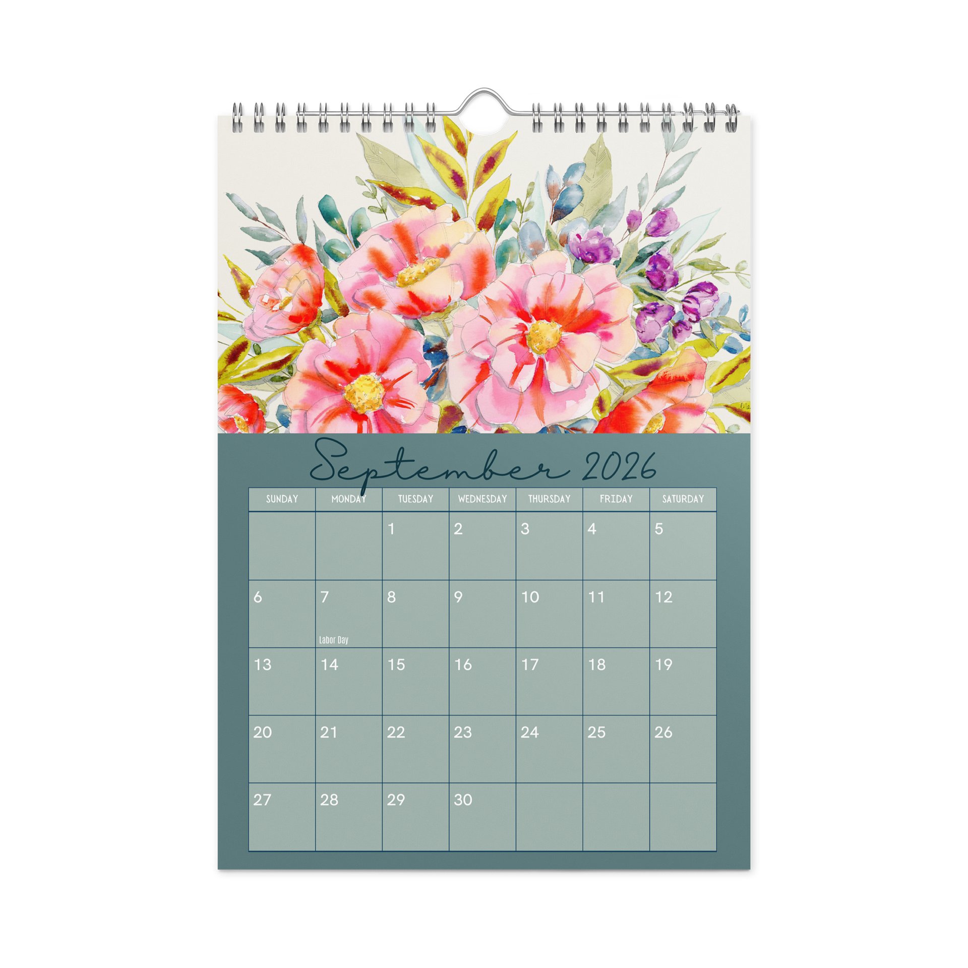 Bloom Through the Seasons: A Watercolor Calendar (July 2026 - June 2027) product image (9)