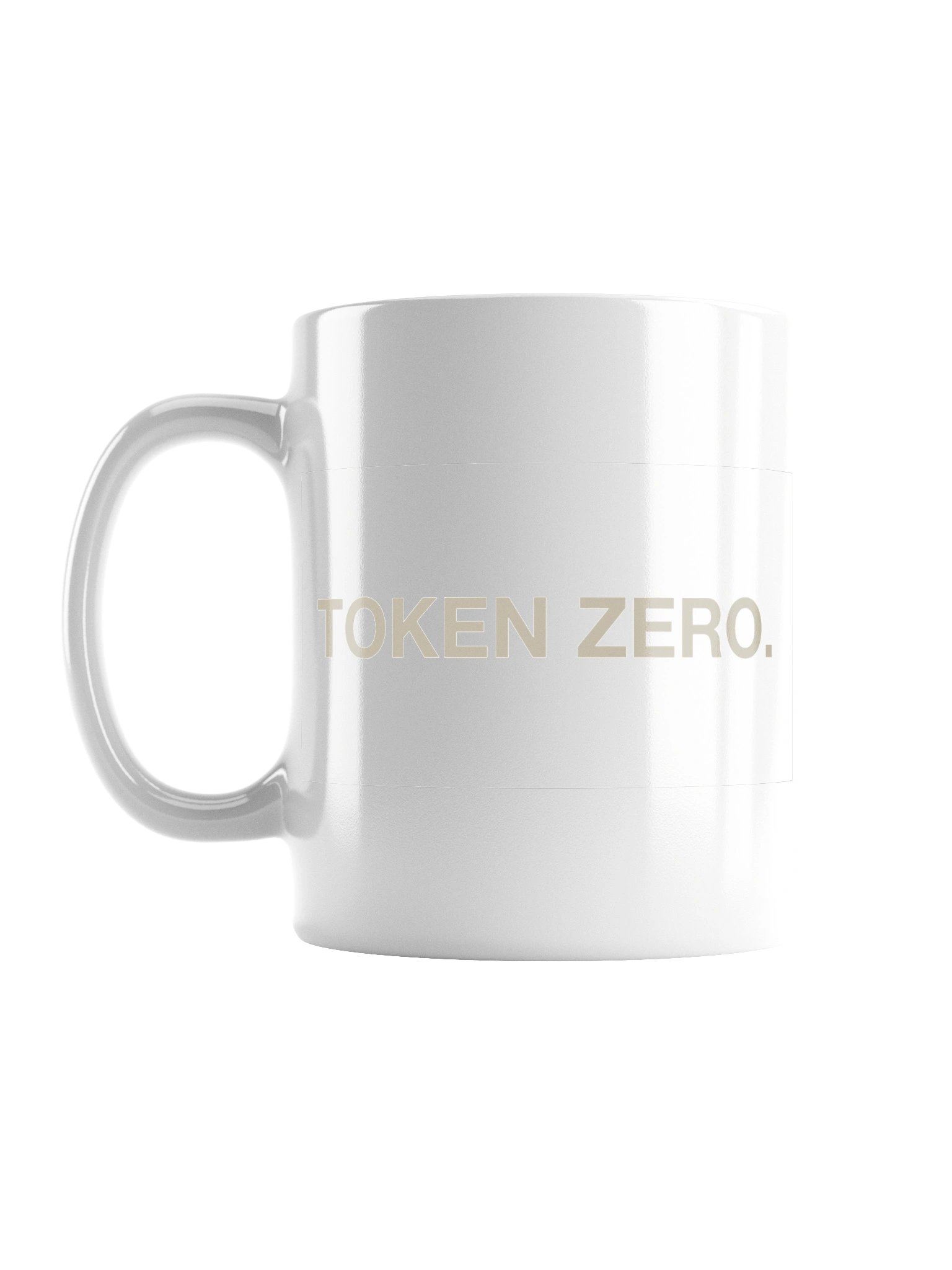 TOKEN ZERO. offwhite mug. product image (1)