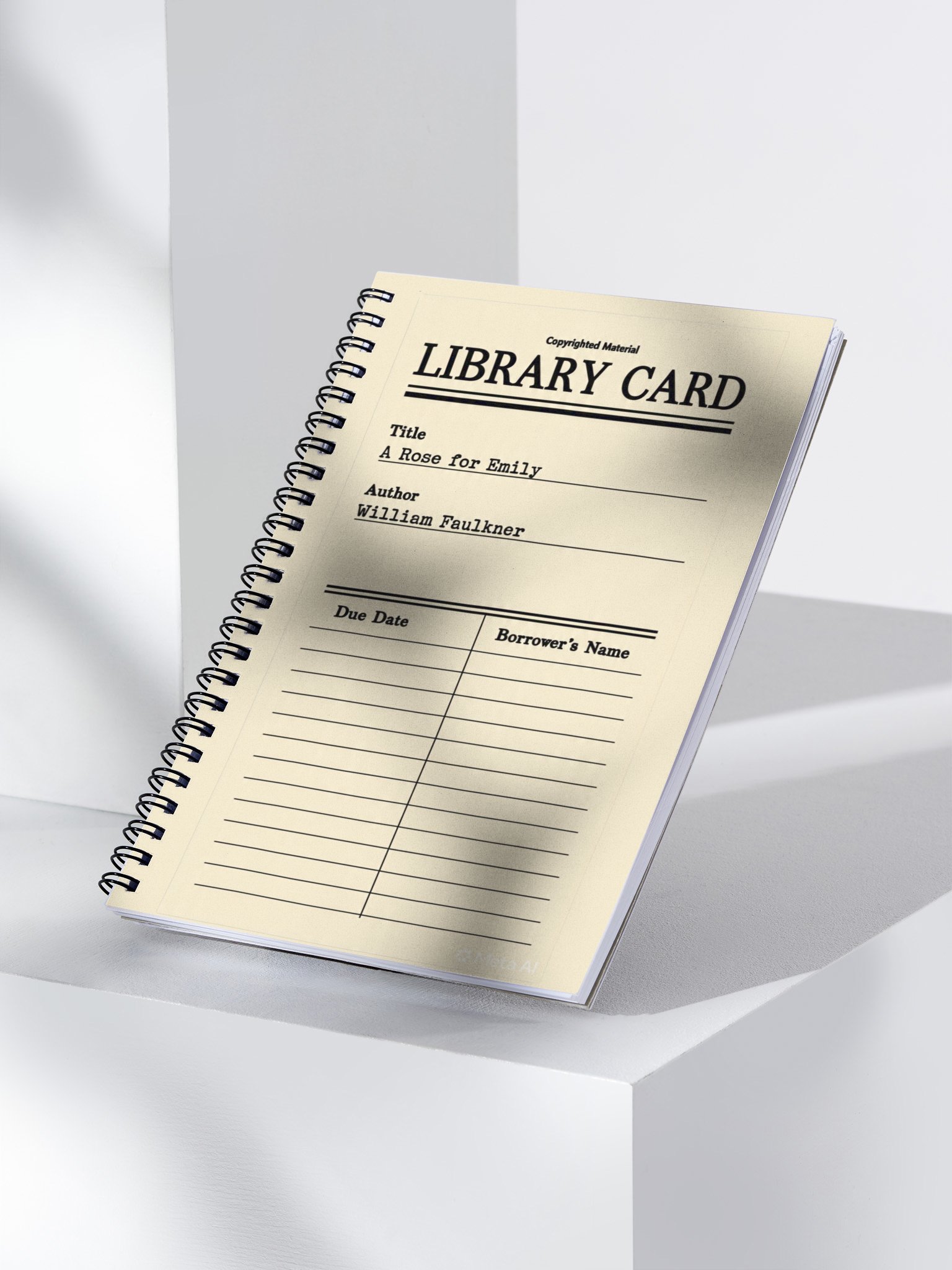 A Rose for Emily Library Card Notebook product image (3)