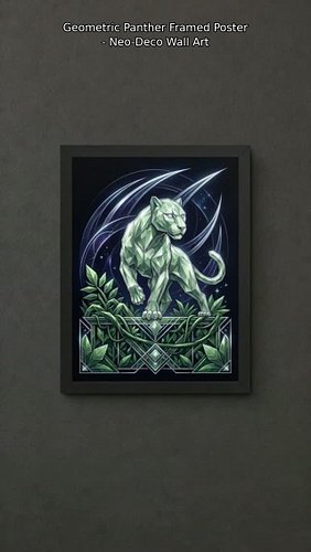 When art becomes the room's heartbeat 🐆✨ This Geometric Panther Framed Poster brings Neo-Deco luxury to life — angular lines,...