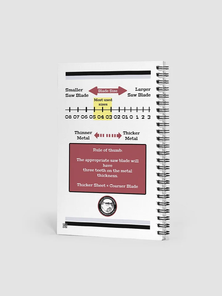 Silversmithing Sketchbook (blank) with Saw Blade Chart product image (2)