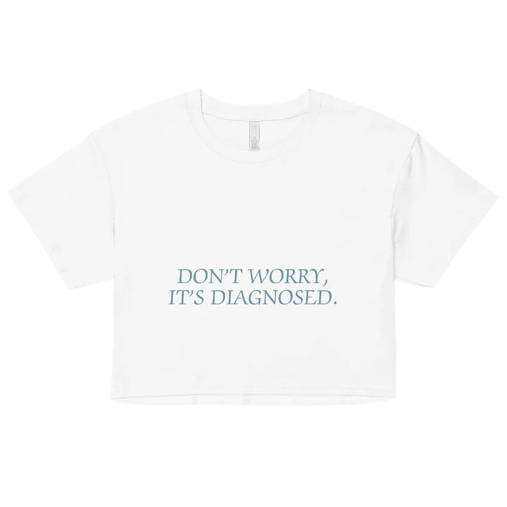 DW, IT'S DIAGNOSED (#709AAF) printed cotton crop top product image (24)