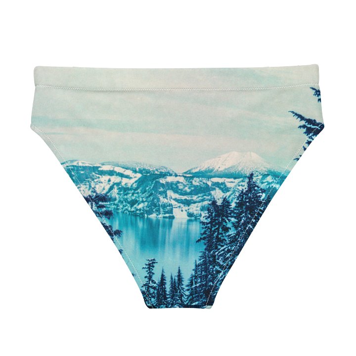 Crater Lake Lomopurple Print Recycled High Waisted Bikini Bottom product image (2)