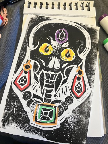 It has probably been 24 years since the last time I did a linocut. I think it’s safe to say I’m kinda rusty.

Added some acce...