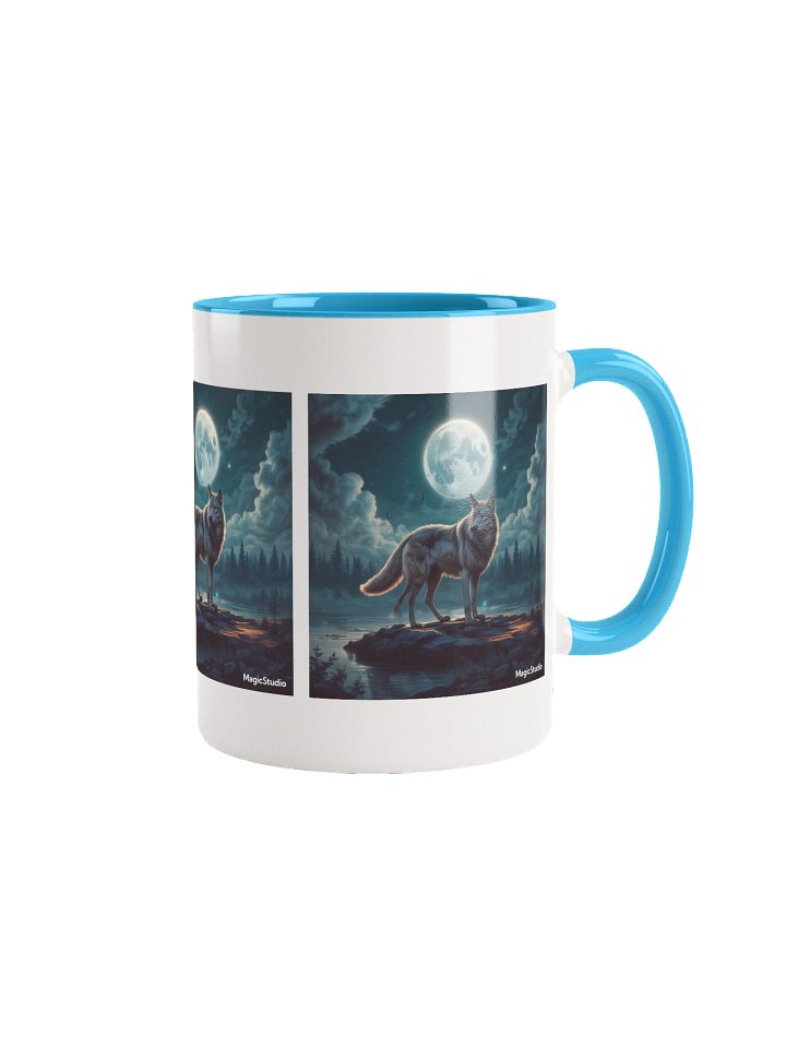 Moonlit Wolf Ceramic Mug product image (2)