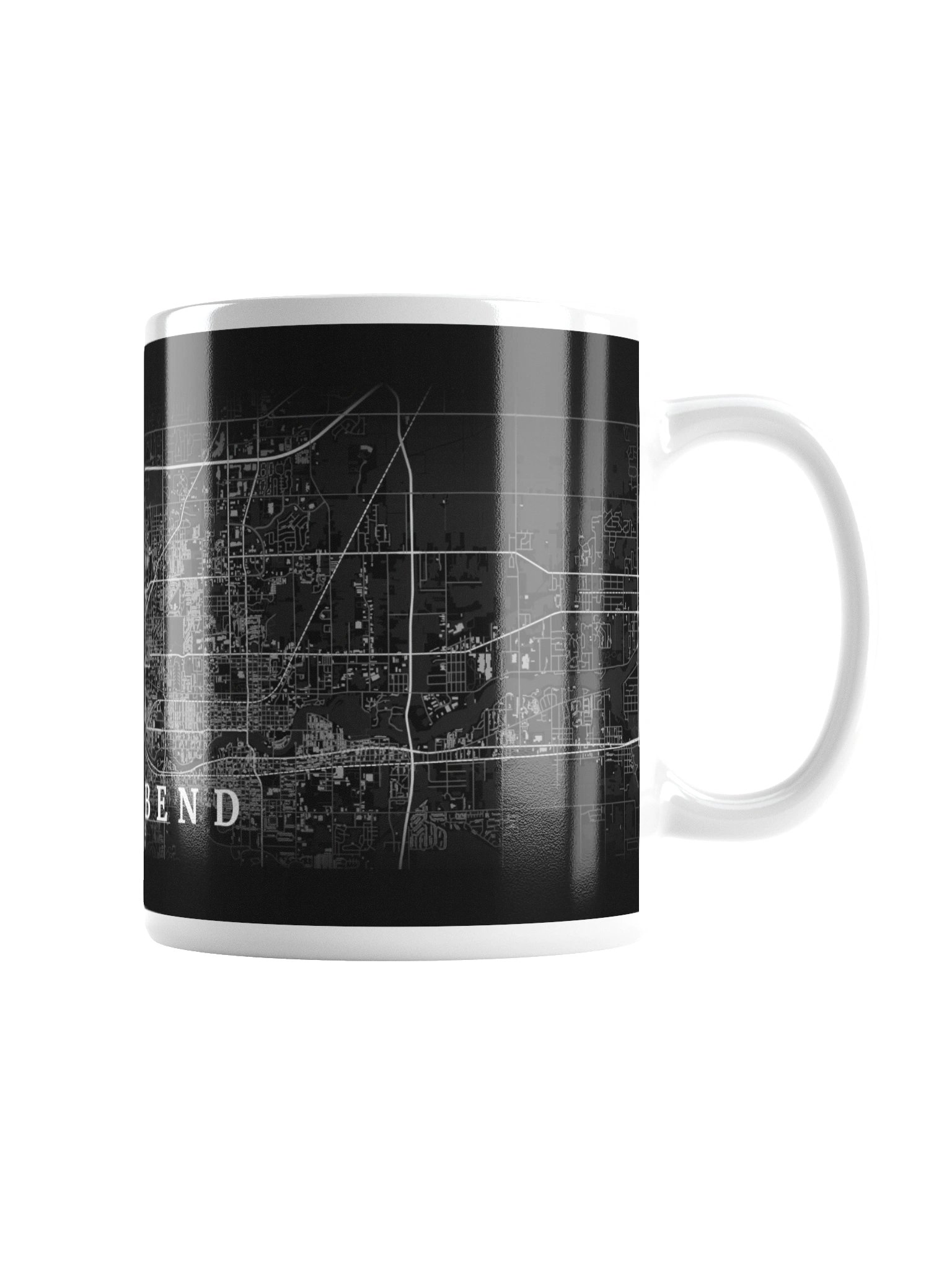 South Bend, IN Noir Map Mug product image (5)