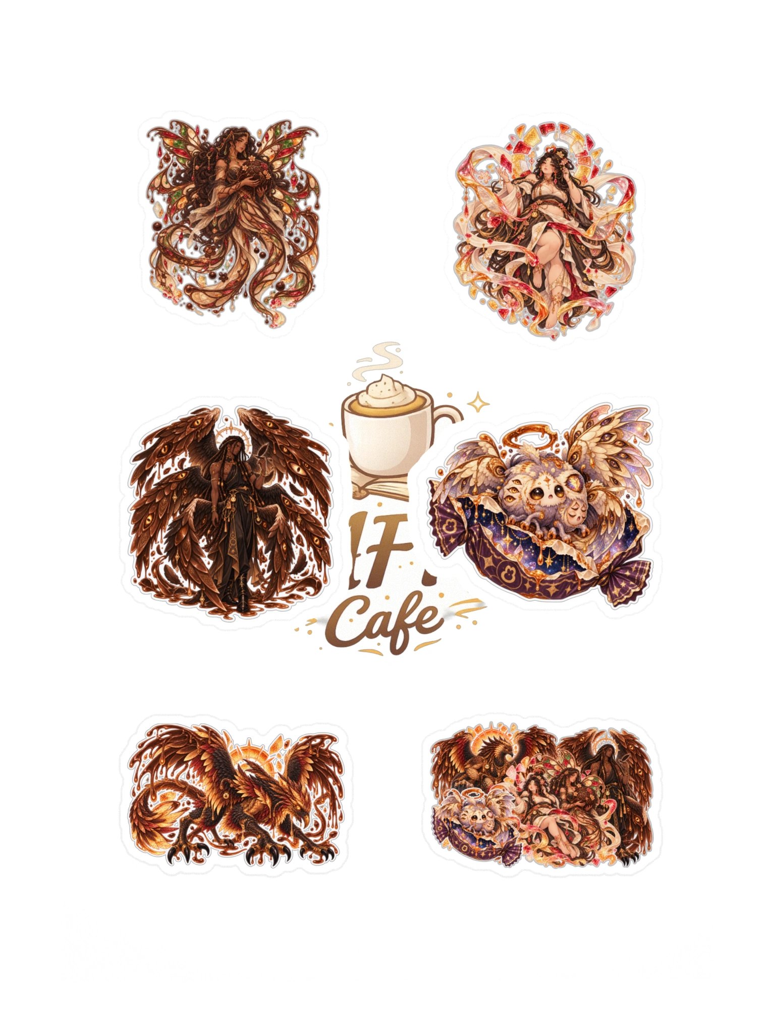 Midnight Truffles: Fallen Angels — 6 Sticker Pack product image (3)