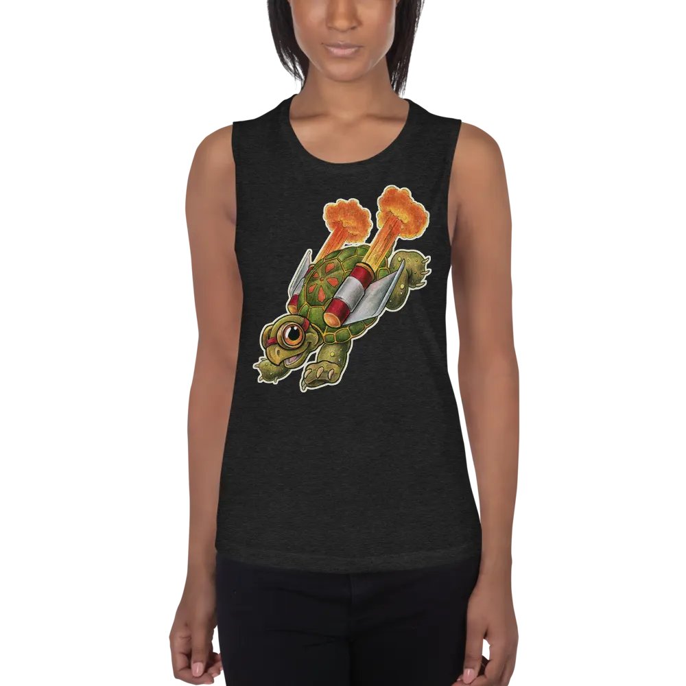 Jetpack Tortoise - SFA Women's Muscle Tank product image (2)