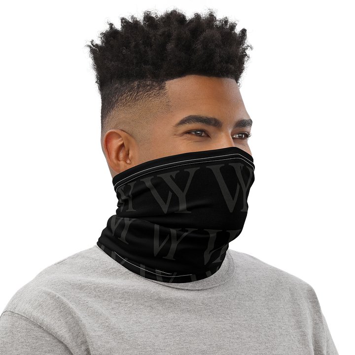 BLACK VY Pattern Neck Gaiter product image (2)