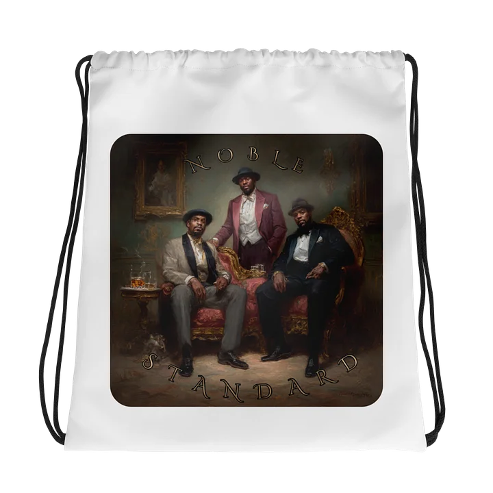 Elegant Gentlemen All-Over Drawstring Bag product image (1)