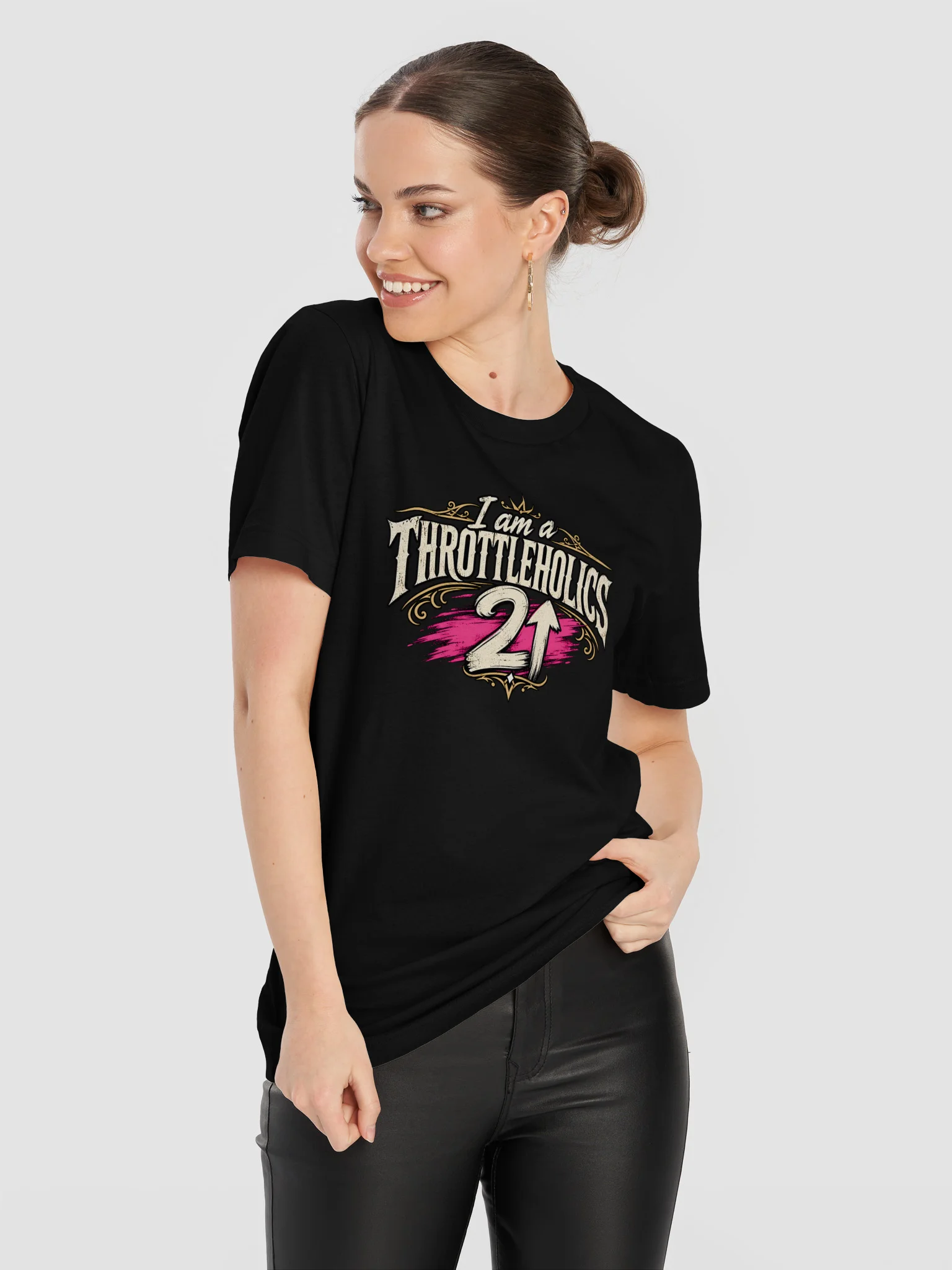 I Am a Throttleholics 2 Up | Vintage Motorcycle Passenger Tee product image (11)