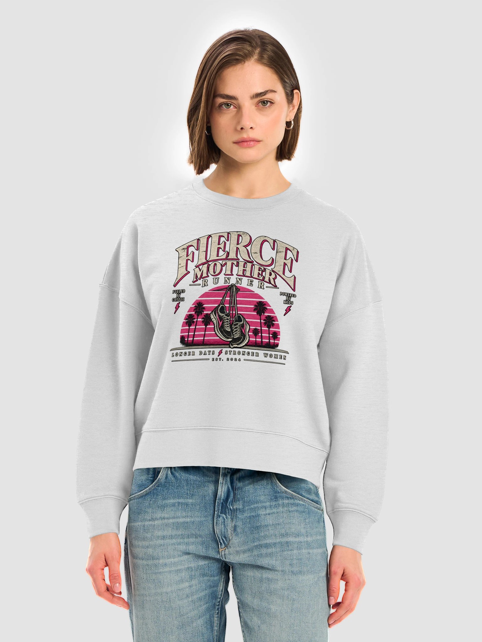 FIERCE MOTHER RUNNER — Organic Sweatshirt product image (7)