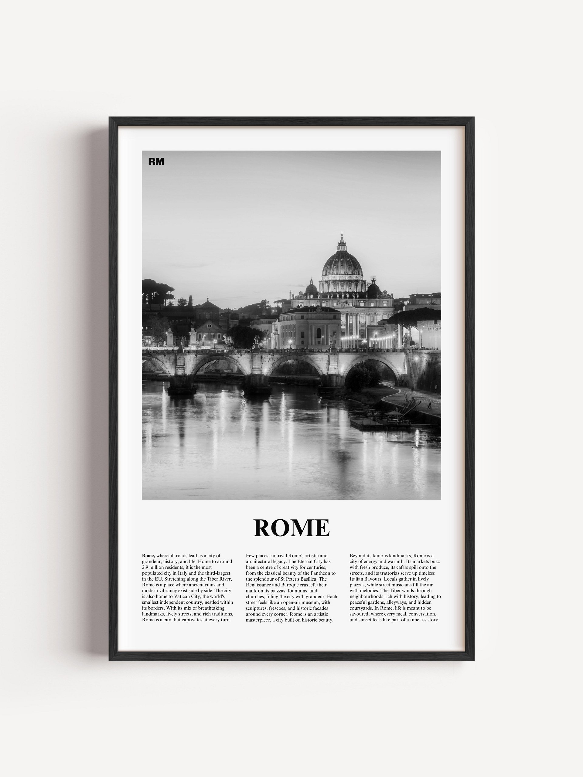 Rome 04 Newspaper Poster | Framed product image (1)