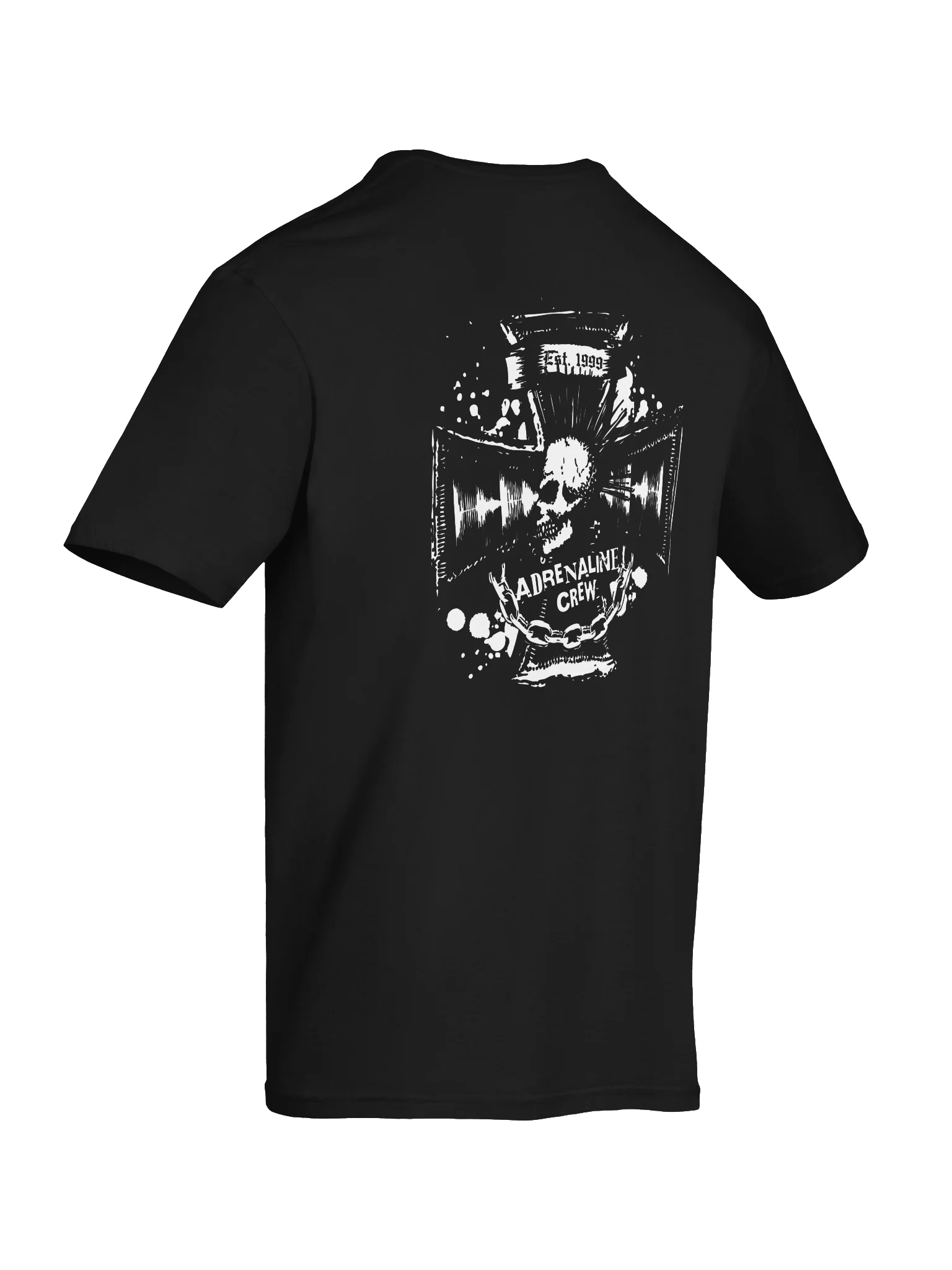 Adrenaline Crew Classic Skull T-Shirt – Black product image (9)