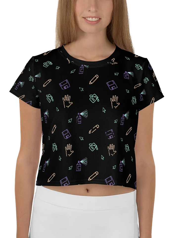 Computer Lab pattern crop tee product image (1)