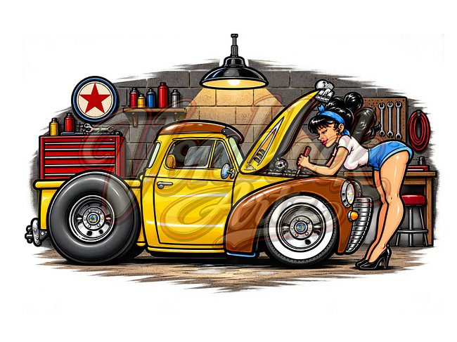 Hot Rod Garage Pin-Up Collection
