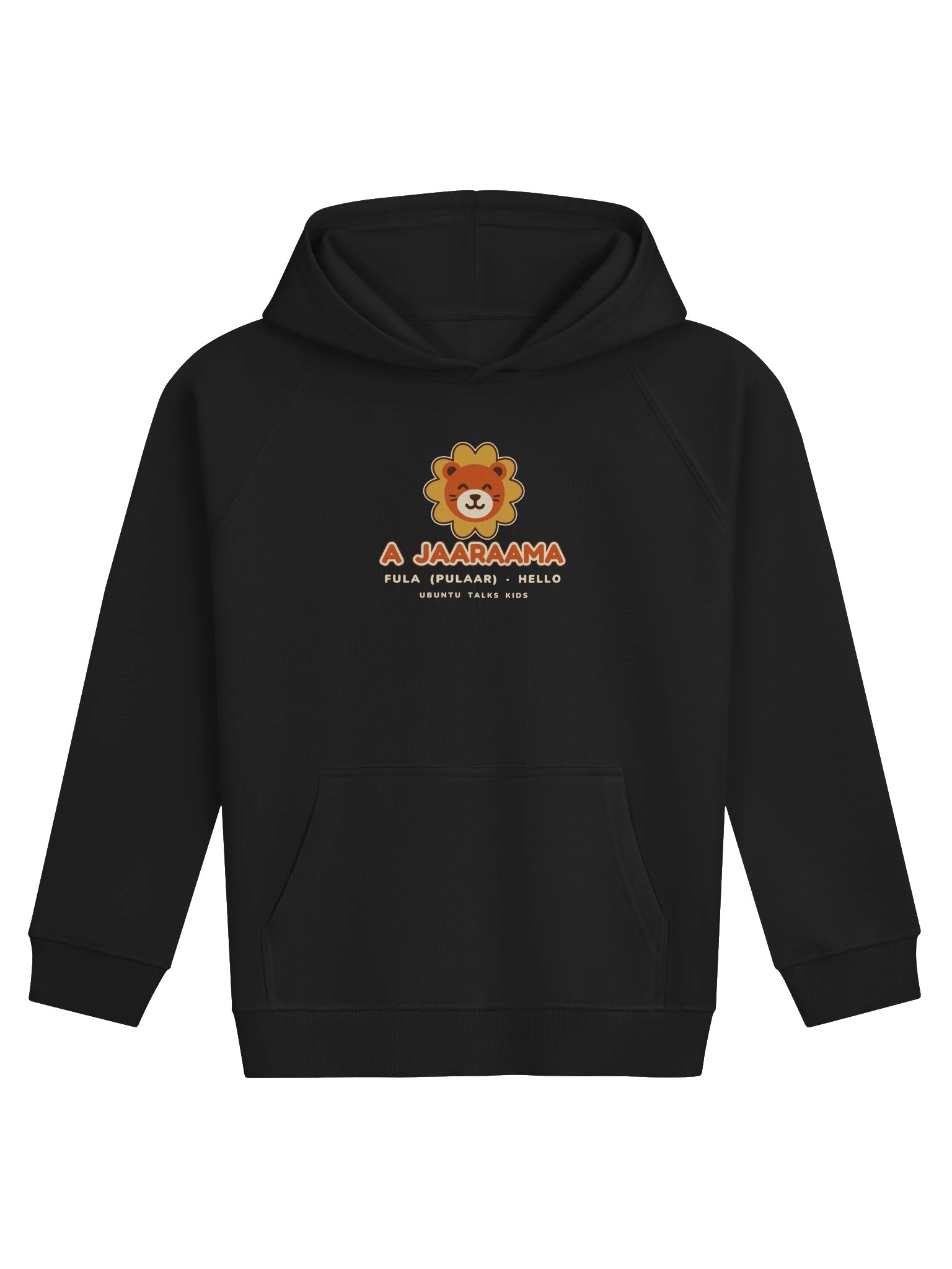 Hello Safari — A JAARAAMA | Fula (Pulaar) Kids Eco Hoodie product image (1)