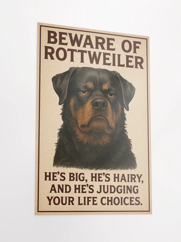 Beware of Rottweiler: He’s big, he’s hairy, and he’s judging your life choices. product image (5)