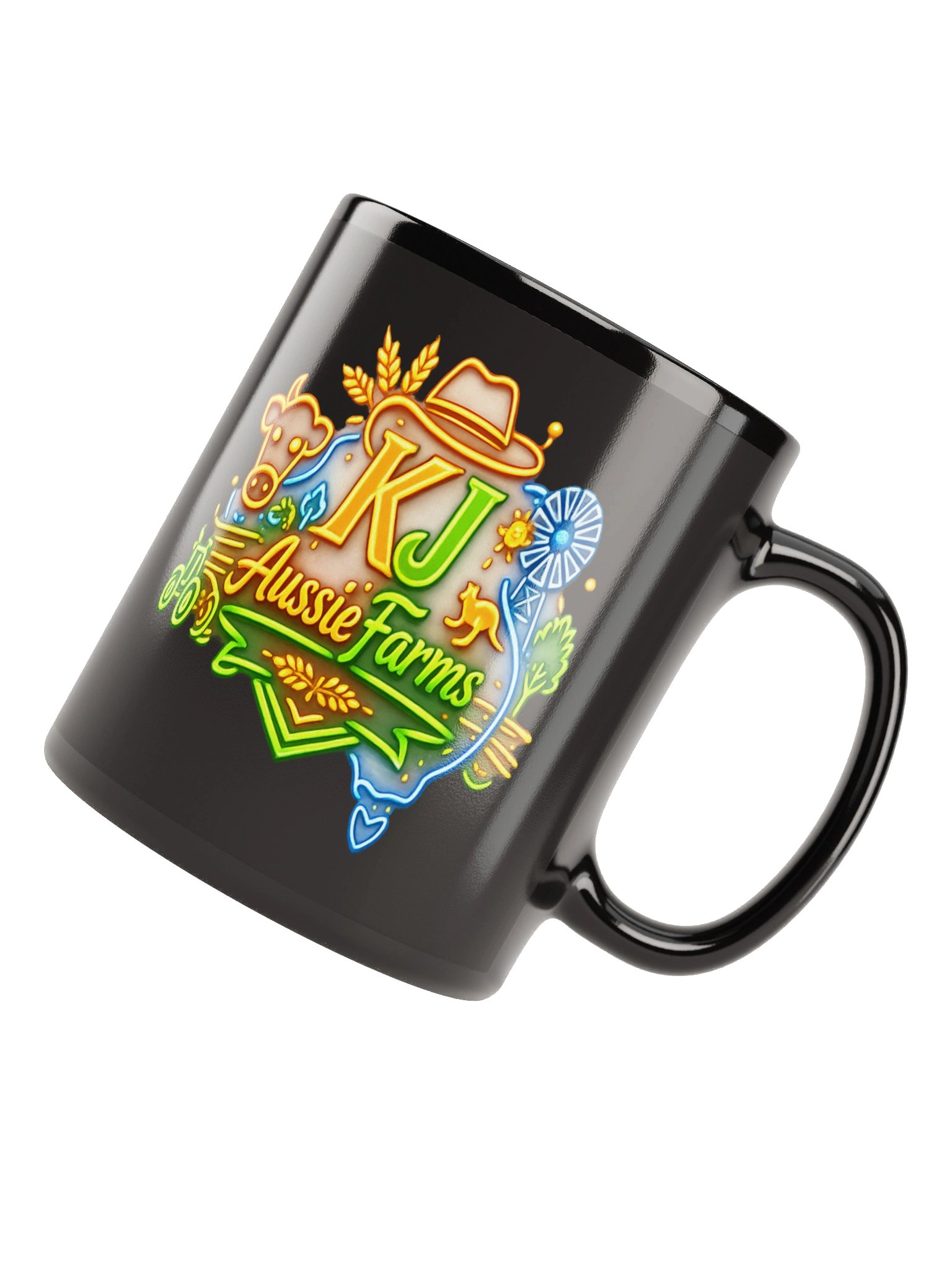 glossy black ceramic mug product image (7)
