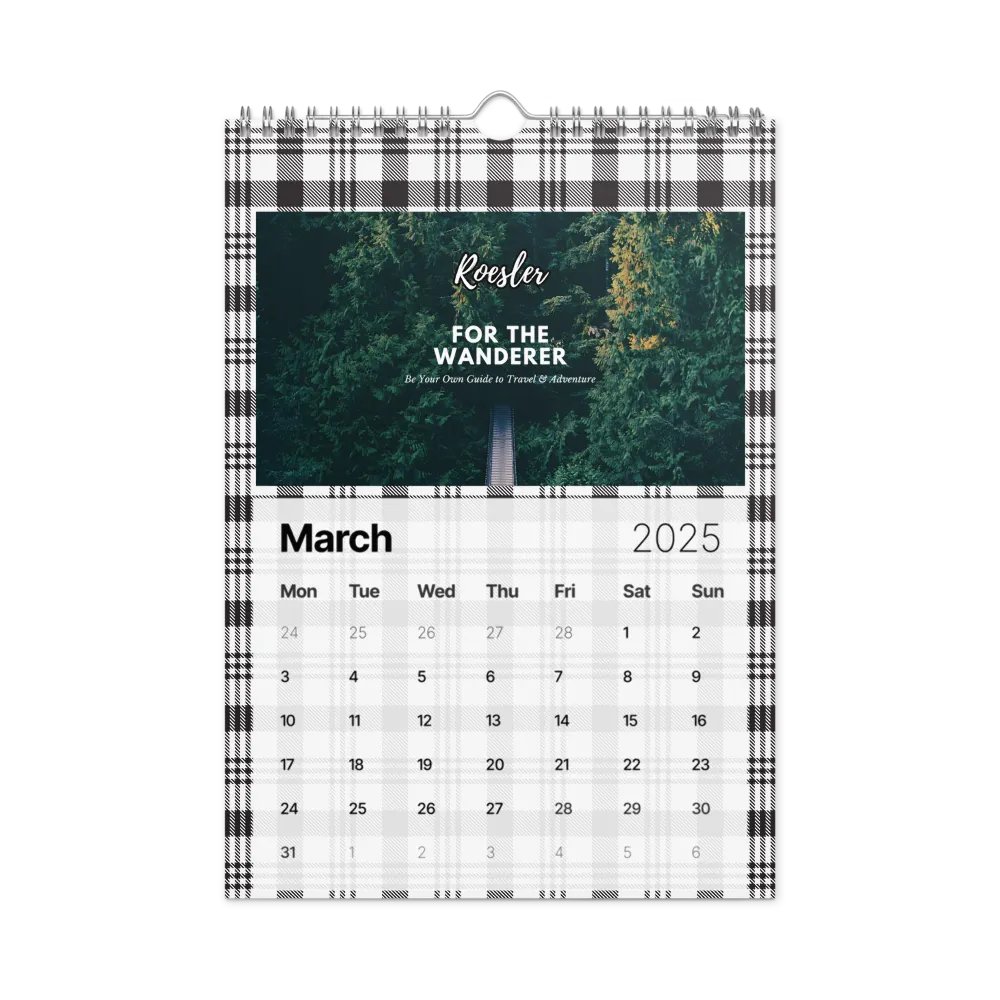 Marble Monogram Wall Calendar 2025 product image (9)