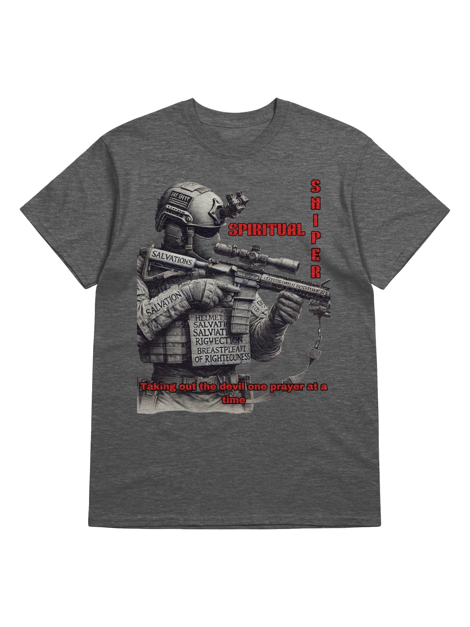 Spiritual Sniper Christian Faith Apparel Taking Out the Devil One Prayer at a Time Kingdom Warrior Design product image (35)