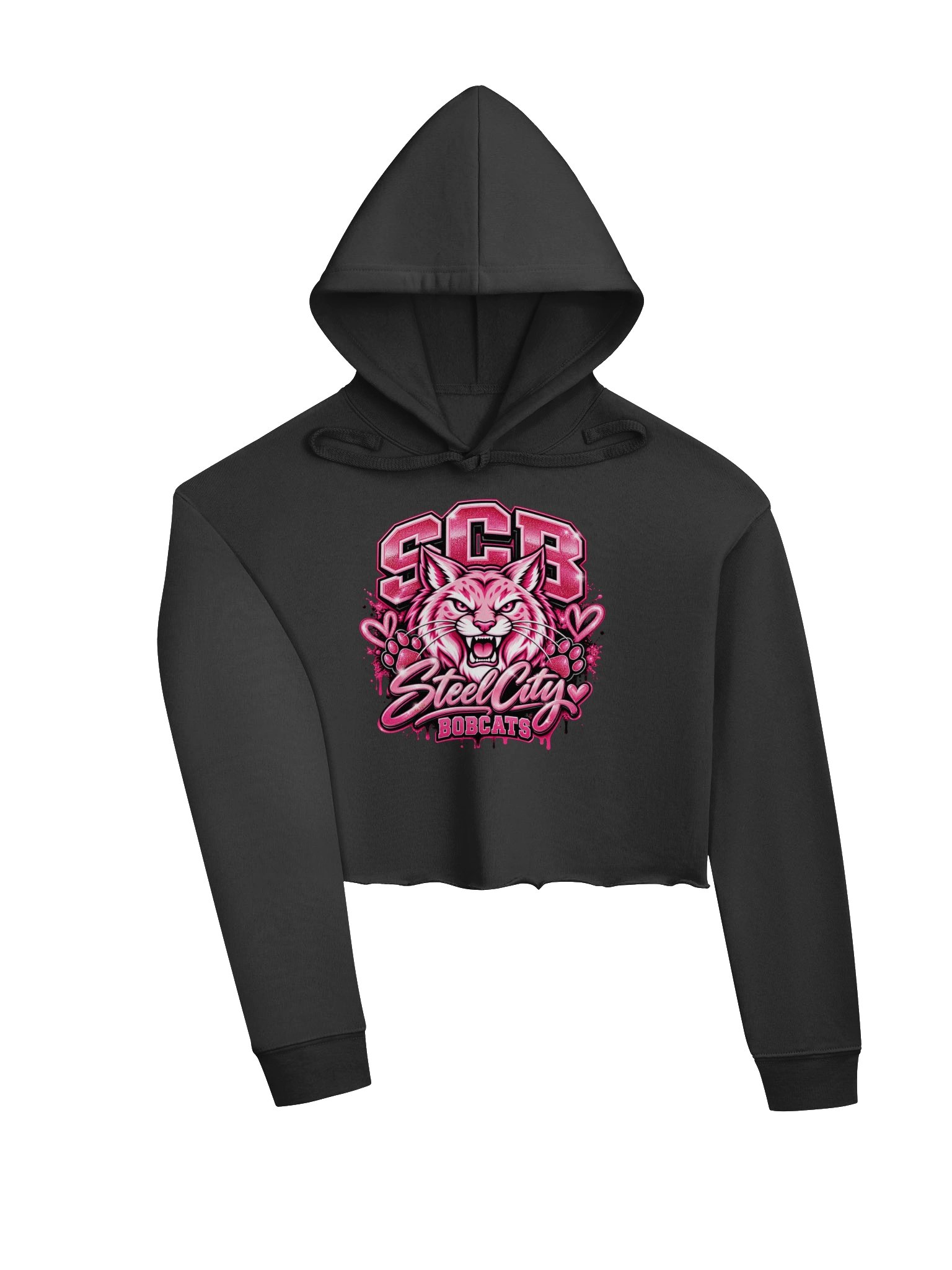 Steel City Bobcats Pinl Logo Crop Hoodie product image (3)