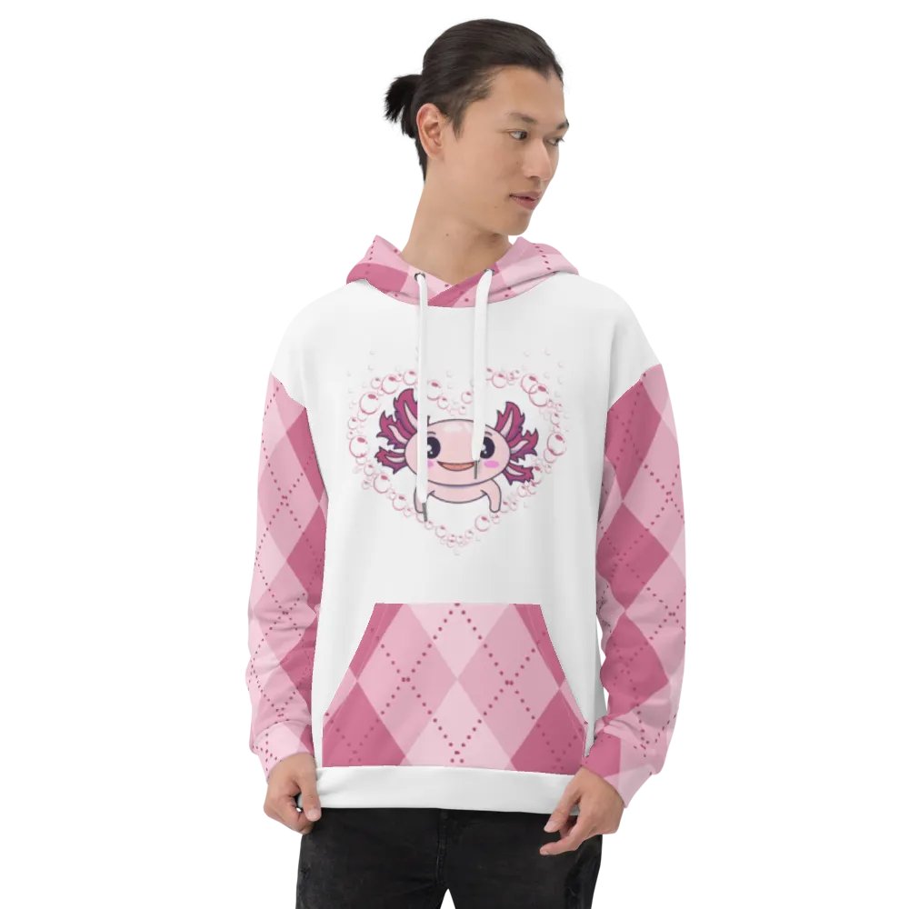 Pink And White Axolotl Hoodie product image (9)