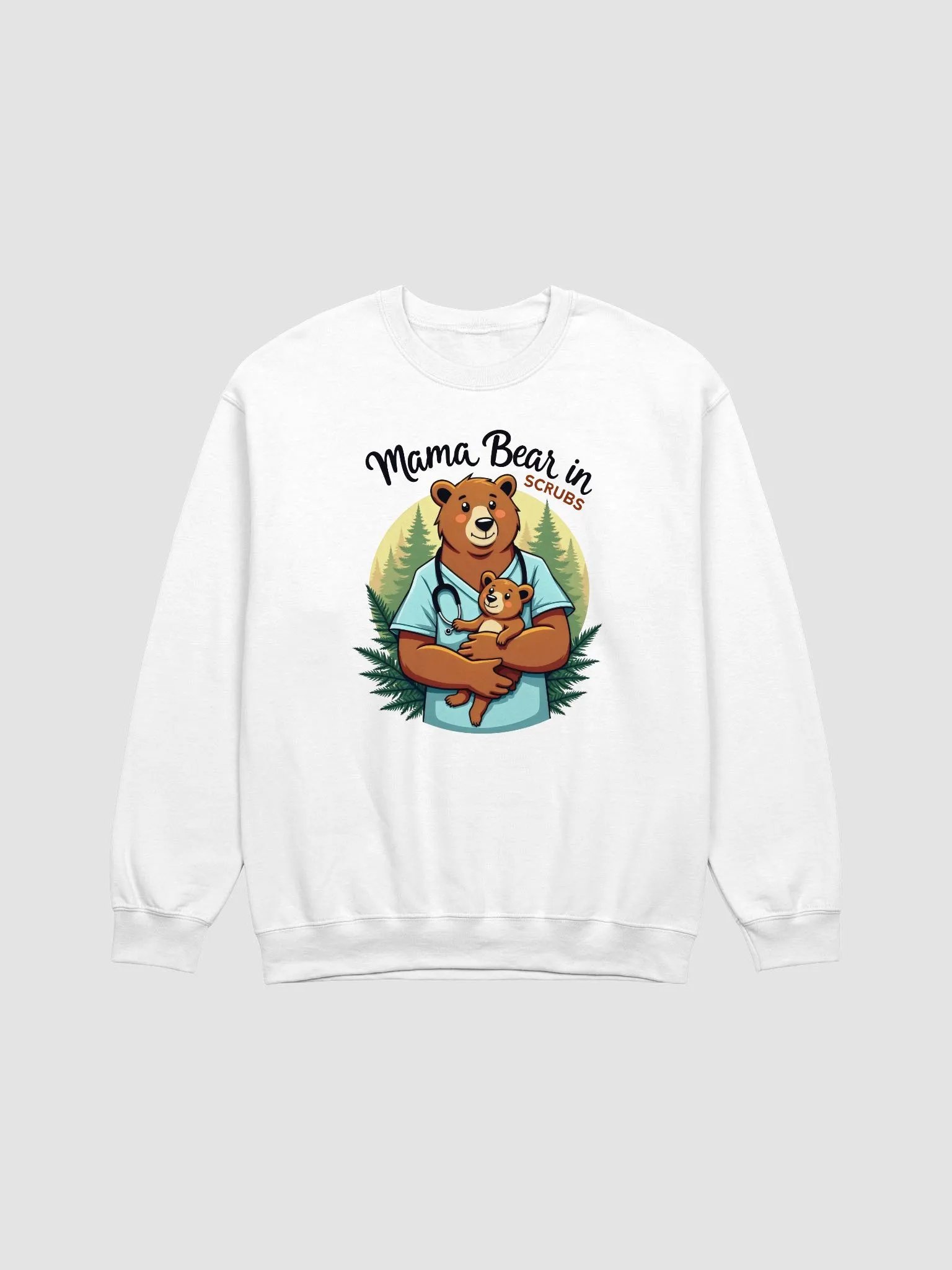 Mama nurse Bear in Scrubs Crewneck Sweatshirt product image (8)