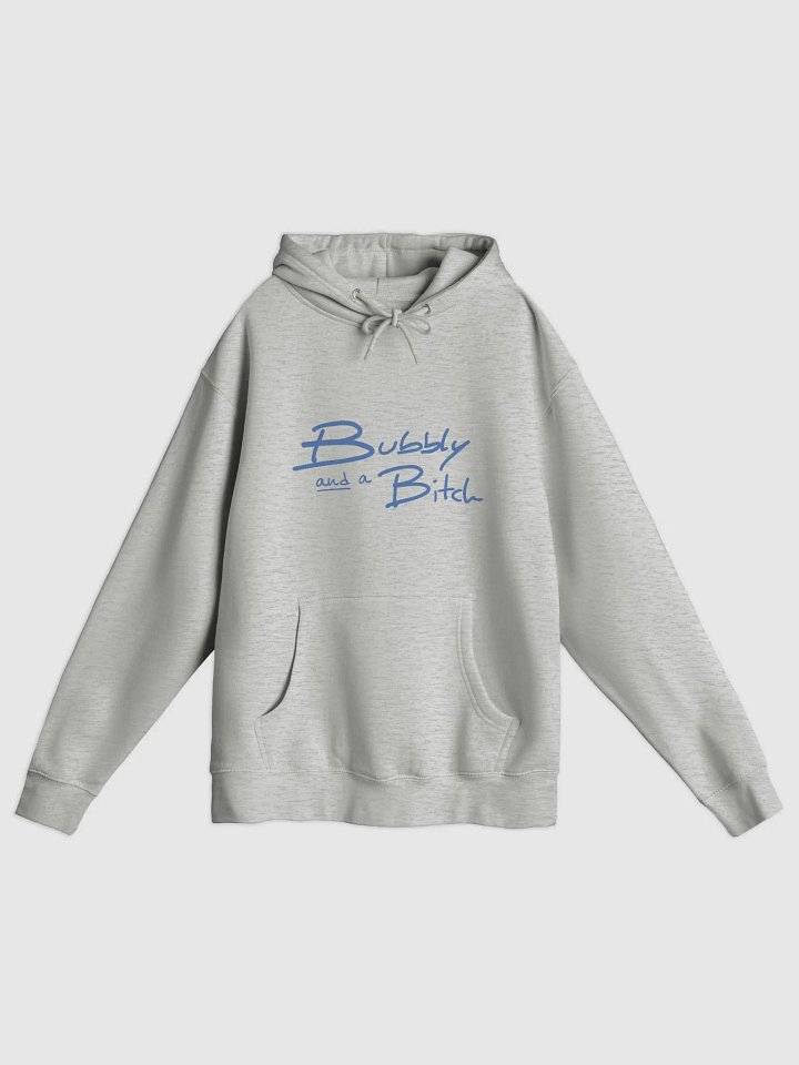 Bubbly and a B*tch (teal design) printed premium pullover hoodie product image (7)