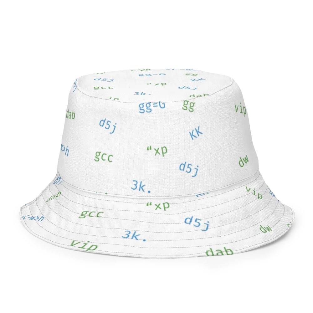 Reversible Vim motions bucket hat product image (1)