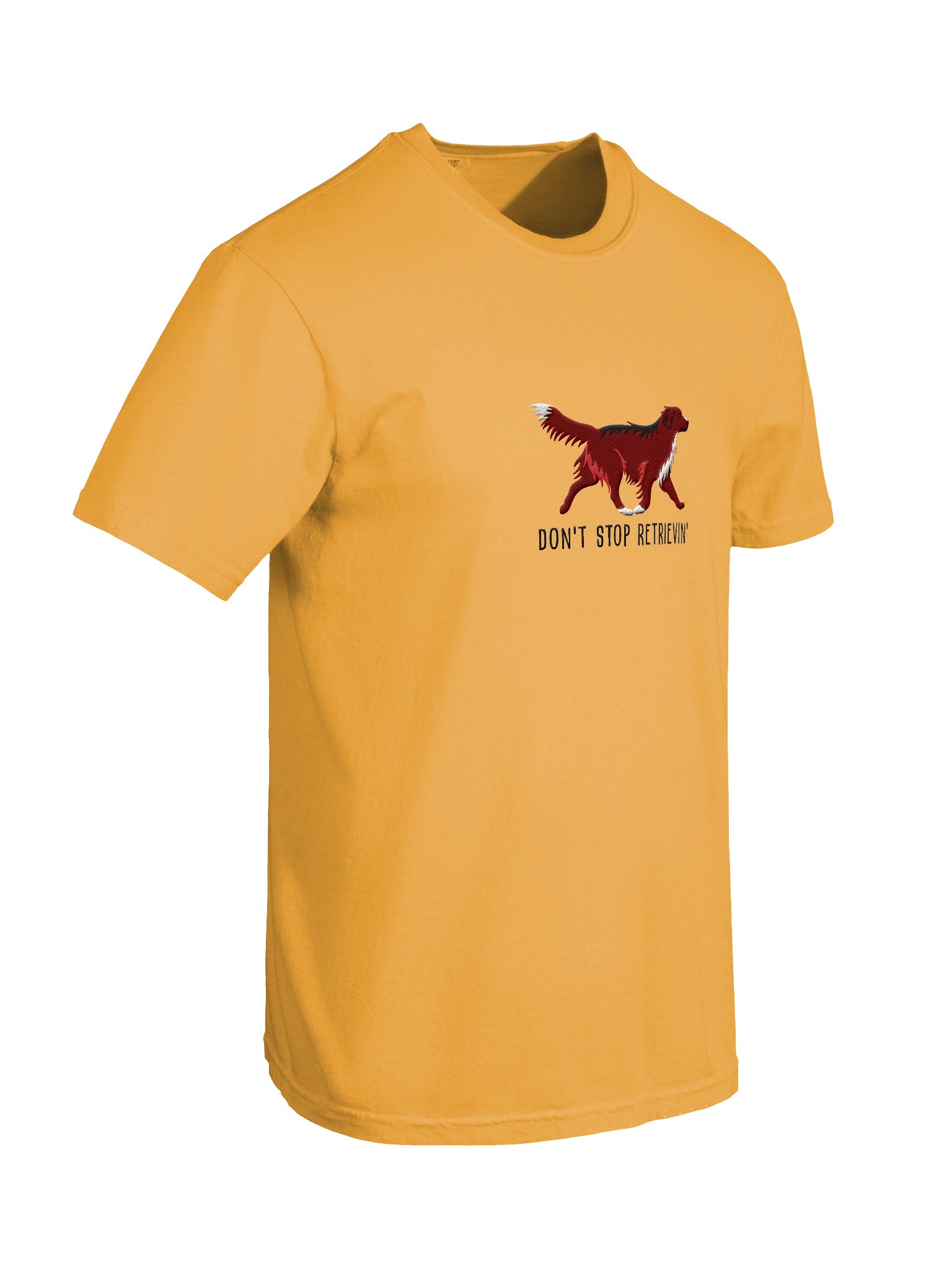 Don't Stop Retrievin' T-Shirt(Embroidered) of a Nova Scotia Duck Tolling Retriever(Dark Red) product image (11)