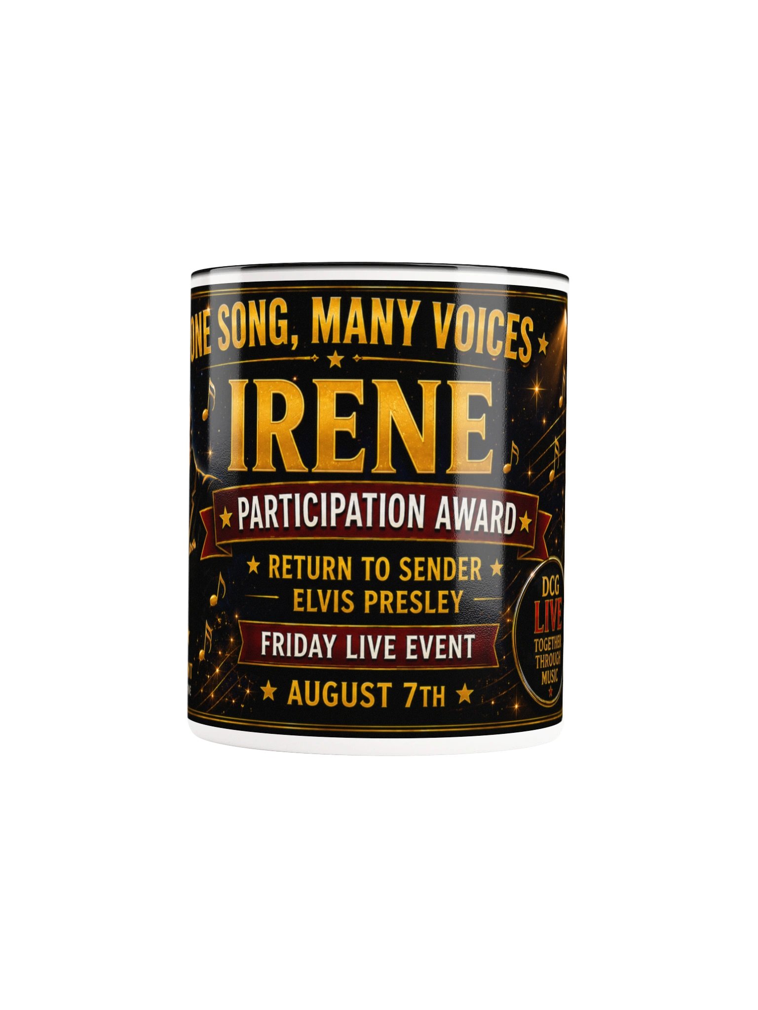 DCG MEMBERS BANNER COFFEE MUG. 'ONE SONG MANY VOICES' LIVE SHOW product image (54)