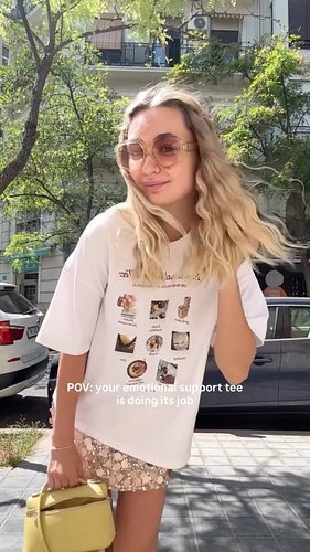 bad mood? not today

beautiful @anna_mksh wearing our Emotional support Tee ☀️